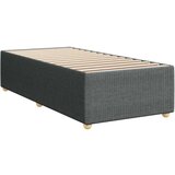 vidaXL Box spring postelja z vzmetnico temno siva 90x190 cm blago | Shoptok.si