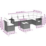 vidaXL 7-dijelni set vrtnih sofa od poliratana s jastucima smeđi | shoptok.hr