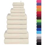 vidaXL 12-dijelni set ručnika krem 360 gsm 100 % pamuk | shoptok.hr