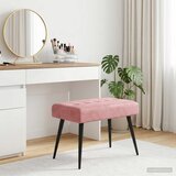  Klupa s gumbastim tkanjem Ružičasta 60 x 40 x 45 cm Baršun | shoptok.hr