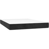 vidaXL Box spring postelja z vzmetnico LED črna 140x200 cm žamet | Shoptok.si