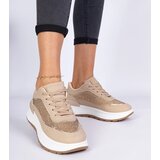 D/CEO marka niezdefiniowana Brown women's sneakers with rhinestones Fucco Cene