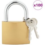 U zaključavanje s ključevima Mjed 7,4 x 2,1 x 10,6 cm Željezo | shoptok.hr