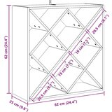  Stalak za vino 2 pcs Bijelo 62 x 25 x 62 cm Čvrsto borovo drvo | shoptok.hr