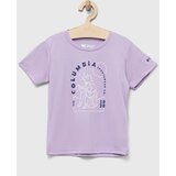Columbia Otroška kratka majica Mirror Creek Short Sleeve Graphic Shirt vijolična barva | Shoptok.si
