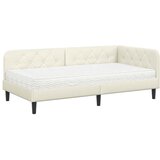  Kutni okvir kreveta Krema 100 x 200 cm Baršun | Eponuda.com