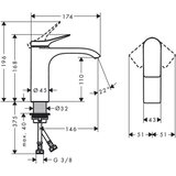 Hansgrohe 75022000 Vivenis 110 armatura za umivalnik | Shoptok.si