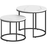  Okrugli stolić 2 kom - mramor / crne noge | shoptok.hr