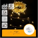 Aigostar LED božićni niz za spoljašnju upotrebu, 300 LED / 8 funkcija, 3x AA, 9,3 m, IP44, topla bela Cene