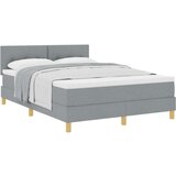 Box Spring Krevet s Madracem Svetlosiva 160x200 cm Tkanina | shoptok.hr