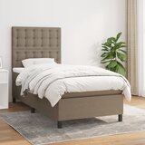 The Living Store Box spring postelja z vzmetnico taupe 90x200 cm blago - Box Spring Postelja, (21438849) Cene