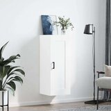 vidaXL Stenska omarica bela 34,5x34x90 cm inženirski les | Shoptok.si