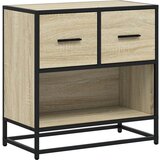 Maison Chic Nočna omarica - Nočna miza sonoma hrast 60x31x60 cm inž. les in kovina, (21688586) Cene