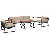 Ambia Garden LOUNGE GARNITURA akacija masivno jeklo | Shoptok.si