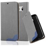 Cadorabo Ohišje, združljivo z Samsung Galaxy S6 EDGE v sivo modra - Zaščitni ovitek s stoječo funkcijo in režo za kartico v videzu bastarda, (20560683) | Shoptok.si