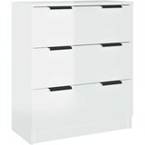  Komoda sjajna bijela 60x30x70 cm od konstruiranog drva | shoptok.hr