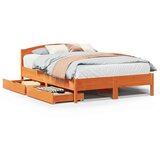 vidaXL Okvir kreveta bez madraca voštano smeđi 135x190 cm od borovine Cijene