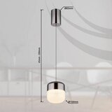 Globo Cristallica LED viseća svjetiljka (10 W, Ø x V: 15 x 200 cm, Grafitno siva) | shoptok.hr