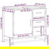 vidaXL Kupaonski ormarić za umivaonik boja hrasta 65x33x60 cm drveni | shoptok.hr