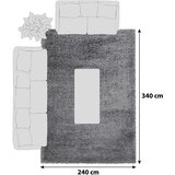 XXXL Preproga Fluffy, 240x340cm, Svetlo Siva | Shoptok.si
