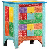 The Living Store Ročno barvana nočna omarica 40x30x50 cm trden mangov les - Omarica Za Ob Posteljo, (21433163) Cene