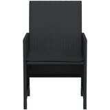  3-dijelni bistro set s jastucima crni od poliratana | shoptok.hr