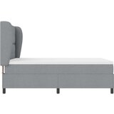 Posteljina Postelja s pomičnim dnom in vzmetnico Svetlo siva 140x190 cm Tkanina, (22052466) | Shoptok.si