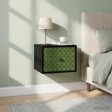 Wall-mounted noćni ormarić GELEEN 2 kom. Crni hrast | shoptok.hr