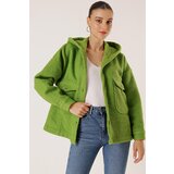 By Saygı Hooded Bag Pocket Oversize Felt Boucle Coat | shoptok.hr
