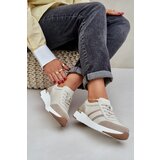 EVENTO PE1 Women's Leather Platform Sneakers Beige Gatira | Eponuda.ba