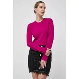 Pinko Volnen pulover ženski, vijolična barva