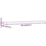  Zidne police 4 kom boja drva 60 x 20 x 1,5 cm konstruirano drvo | shoptok.hr