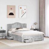  Konstrukcija postelje z vzglavjem Betonsko siva 140 x 200 cm, (5000102304) | Shoptok.si