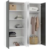 XXXL Omara Za Oblačila Jan, Bela, Antracit | Shoptok.si