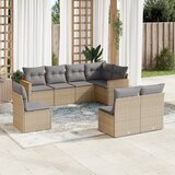  The Living Store Vrtna sedežna garnitura 8-delna z blazinami bež poli ratan - Vrtna Sedežna Garniture, (21479232) | Shoptok.si