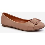 Boto Ballerinas With Strap And Ornament Eco Leather Dark Beige Cadwenla | shoptok.hr