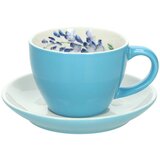 Tognana Skodelica za belo kavo s podstavkom Milk&Breakfast Time 320ml / modra / porcelan, (21317778) Cene