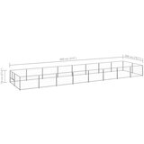 vidaXL kavez za pse srebrni 16 m² čelični | shoptok.hr
