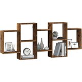 vidaXL Stenska polica starinski les 159x18x65 cm inženirski les | Shoptok.si