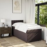  Krevet s oprugama i madracem tamnosmeđi 100 x 200 cm od tkanine | shoptok.hr