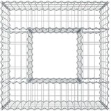  Gabionski uzdignuti krevet Srebrno 80 x 80 x 40 cm - 80 x 80 x 40 cm | shoptok.hr