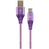 Cablexpert kabel usb 2.0 a-c 2m bombažna zaščita vijola CC-USB2B-AMCM-2M-PW Cene