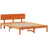 vidaXL Konstrukcija postelje Voskast rjav 160 x 200 cm Trdna borovina, (5000022702) Cene