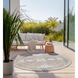 Elle Decoration Rjava/kremno bela okrogla zunanja preproga ø 140 cm Gemini – | Shoptok.si
