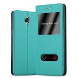 Cadorabo Ohišje, združljivo z OnePlus 3 / 3T v mint turquoise - Zaščitni ovitek z magnetnim zapiranjem, stoječo funkcijo in 2 okencema za gledanje, (20552273) | Shoptok.si