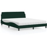  Krevet s madracem Dover tamnozeleni 160x200 cm baršunasti | shoptok.hr