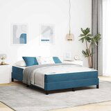 vidaXL Postelja boxspring z vzmetnico Temno modra 140 x 200 cm Žamet Cene