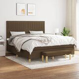 Maison Chic Box spring postelja - Vzmetna postelja z vzmetnico temno rjava 180x200 cm blago SL2000, (21909127) | Shoptok.si