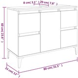  3-dijelni set kupaonskog namještaja boja hrasta drveni | shoptok.hr