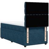  Box spring krevet s madracem tamnoplavi 90x200 cm baršunasti | shoptok.hr